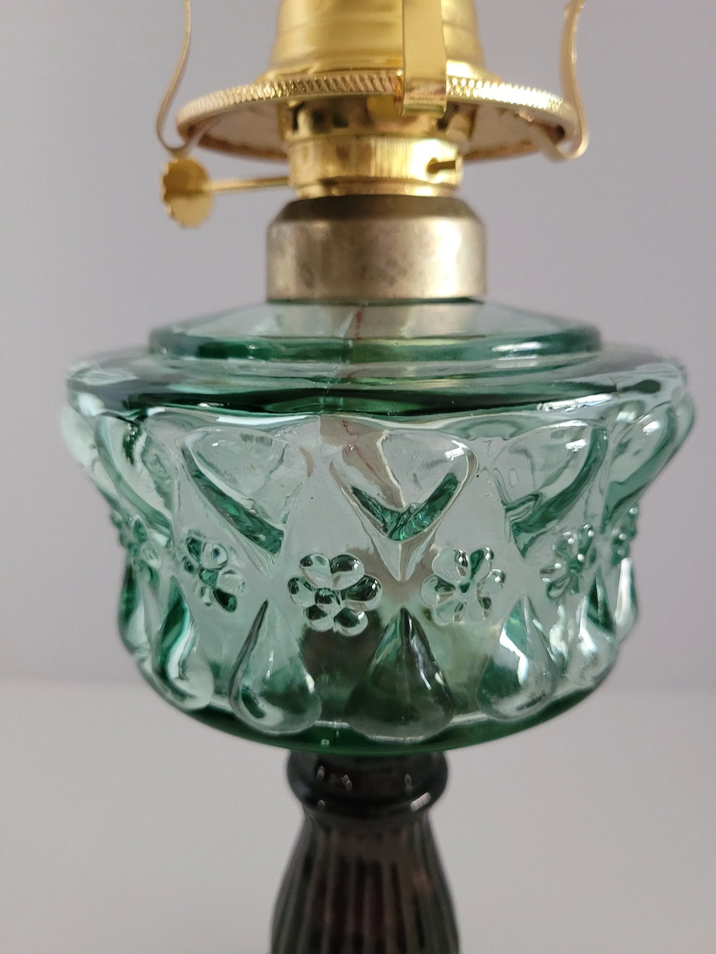 Bottle Green and Plum Oil Lamp (Copy) - Adrianas Specialty Lamp Shades