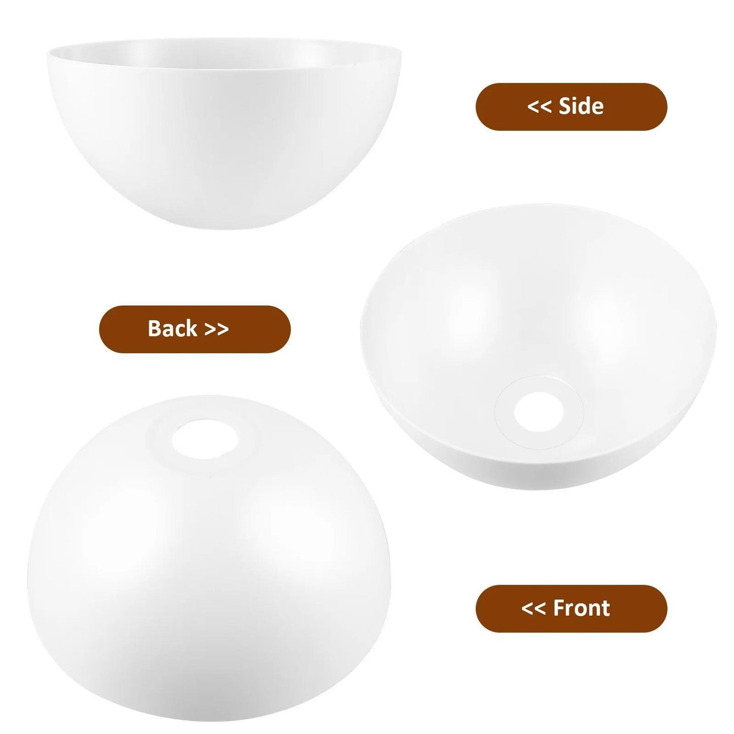 Bowl Lampshade Torchiere Lamp Cover Plastic Round White Lamp Shades Ceiling Light Chandelier Floor Table Lamp - Specialty Shades
