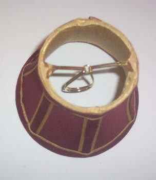 Burgundy & Gold Clip-On Chandelier Shade - Adrianas Specialty Lamp Shades