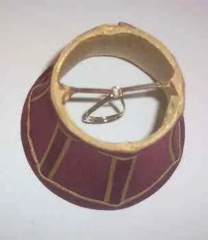 Burgundy & Gold Clip-On Chandelier Shade - Adrianas Specialty Lamp Shades