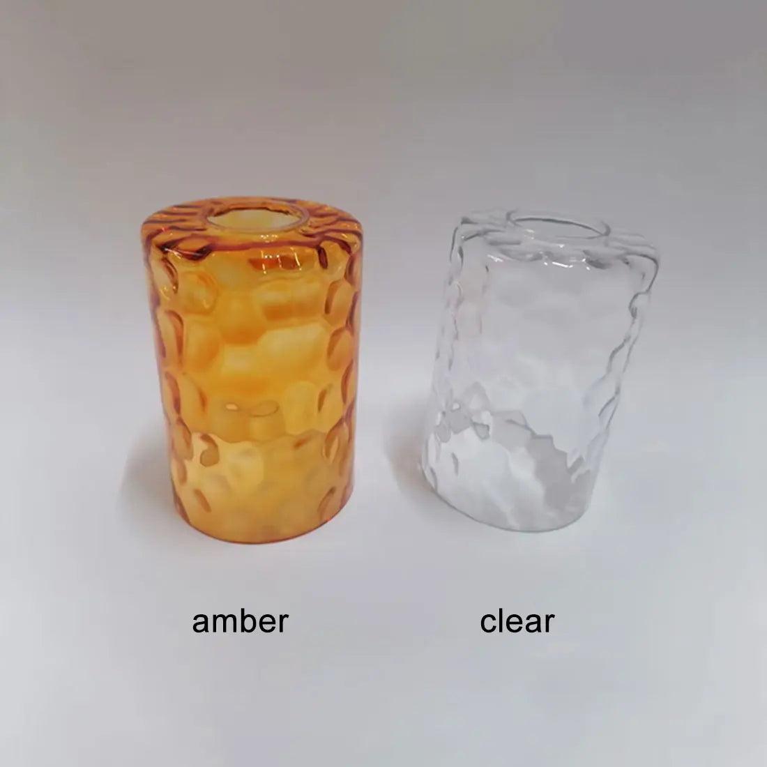 Clear Hammered Glass Lamp Shade Replacement Water Ripple Cylinder Glass Shade Accessory for Pendant Light Chandelier Wall Sconce Lamp Shades Adrianas Specialty Shades