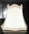 Cream Eggshell Silk Chandelier Shade with Crown - Adrianas Specialty Lamp Shades