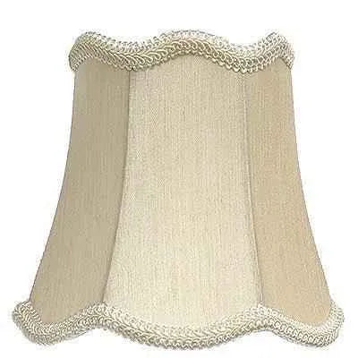Cream Scallop With Braid Small Chandelier - Adrianas Specialty Lamp Shades