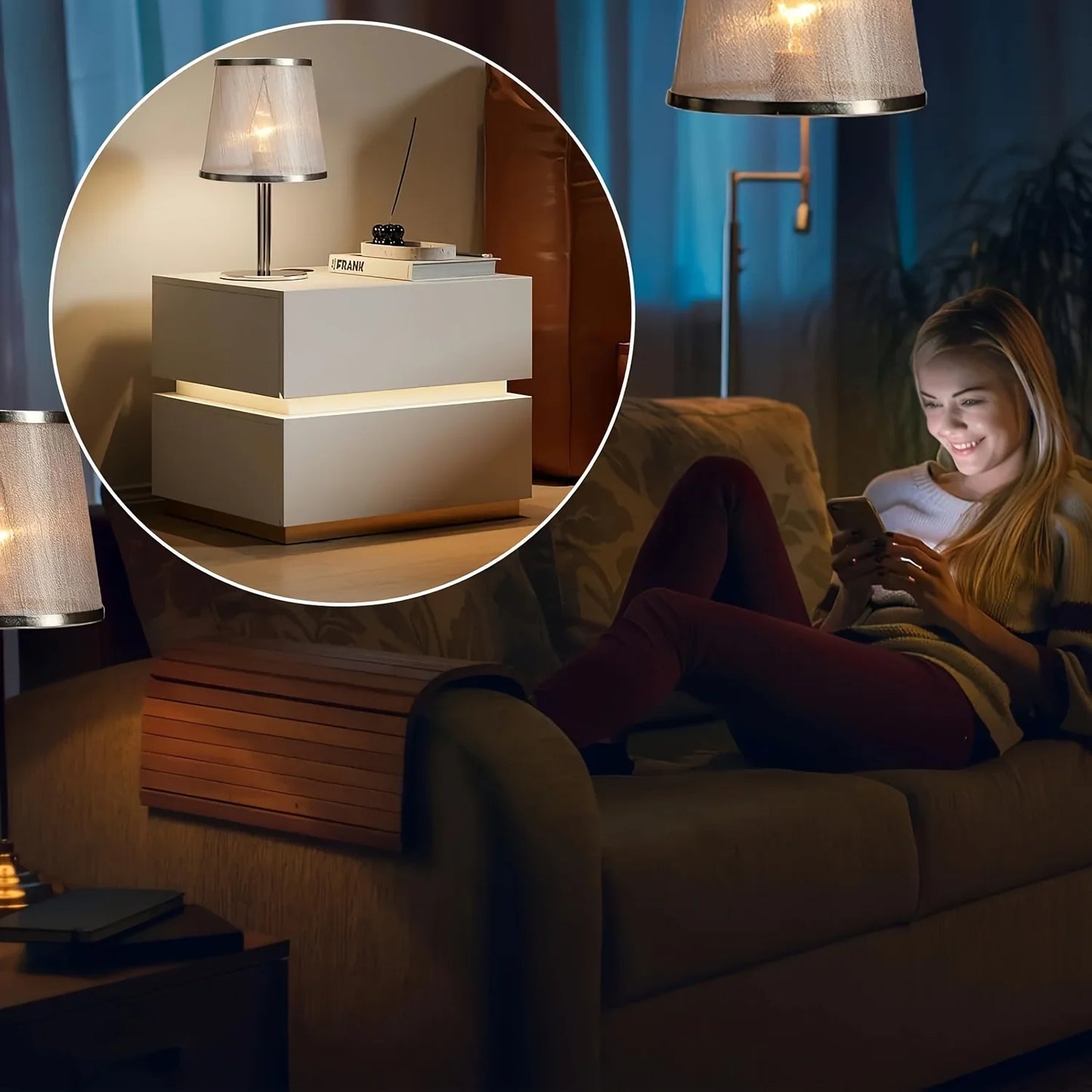 [6 Golden Champagne Lampshades - Set of 6 Golden Champagne Orlon Lampshades