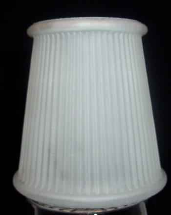 Elegant Acid Rib Torpedo Chandelier Clip On - Adrianas Specialty Lamp Shades