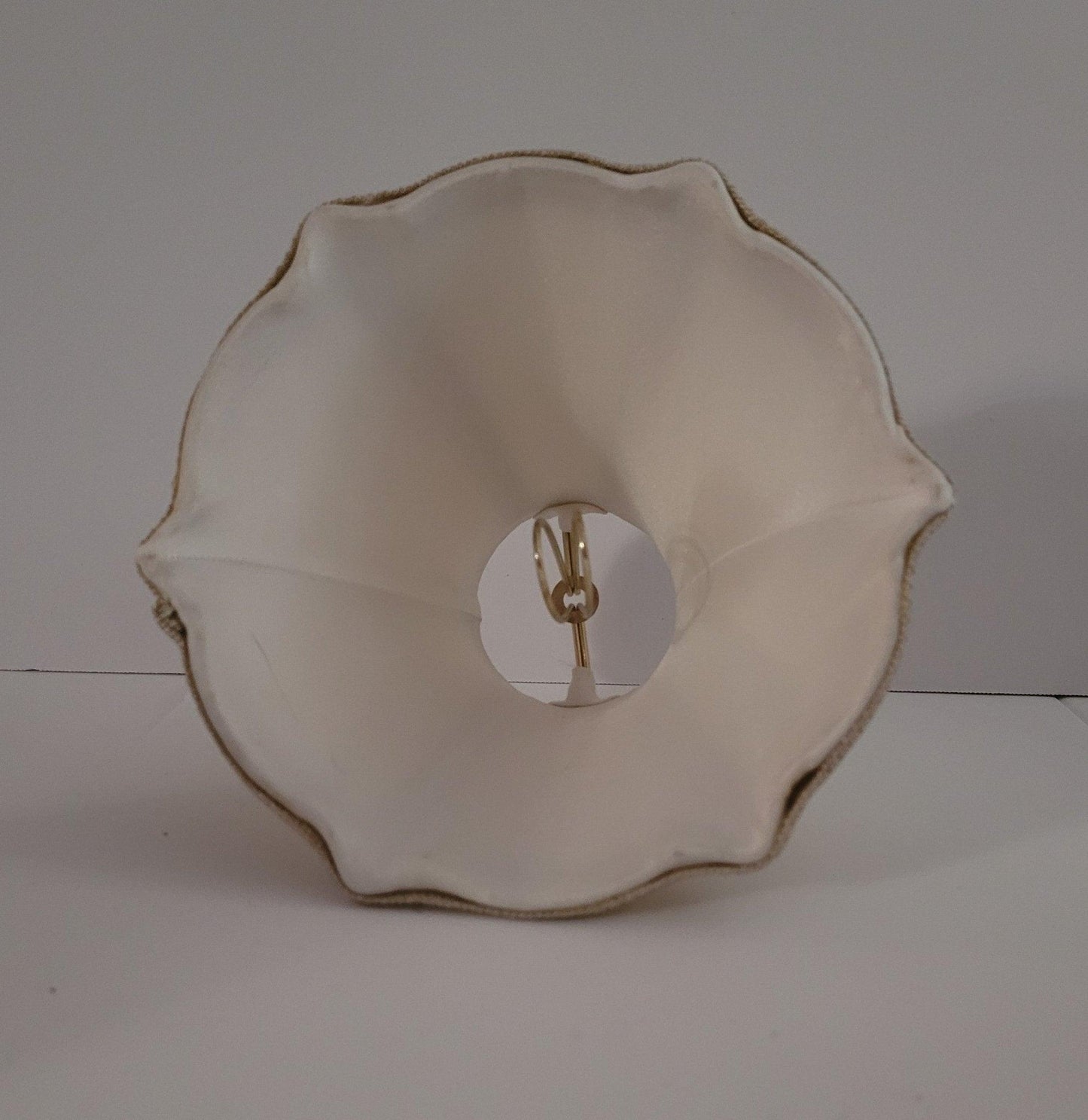 Elegant Beige Silk Chandelier Clip with White Lining chandelier shades Adrianas Specialty Lamp Shades