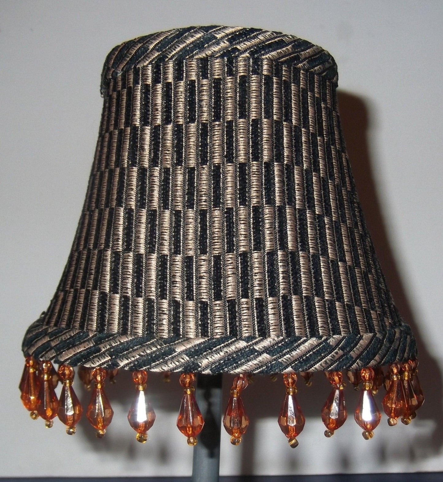 Elegant Black and Gold Brocade Chandelier chandelier-lamp-shades Adrianas Specialty Lamp Shades