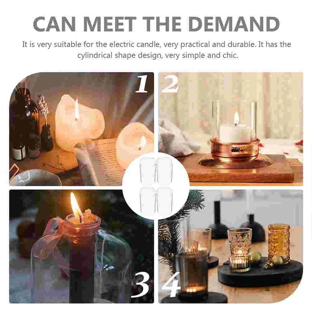 Elegant Transparent Glass Candle Covers Set of 2 glass cylinder Adrianas Specialty Lamp Shades