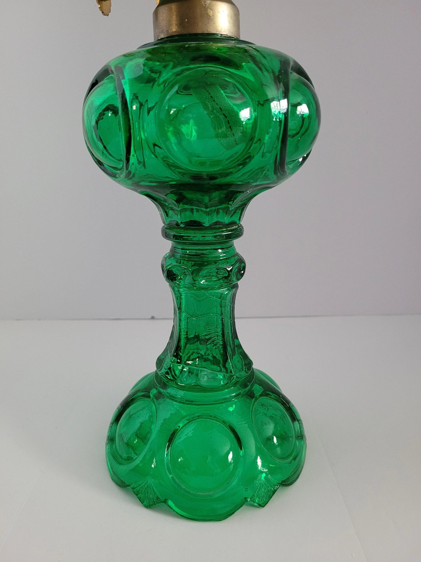 Emerald Green Hurricane Oil Lamp - Adrianas Specialty Lamp Shades