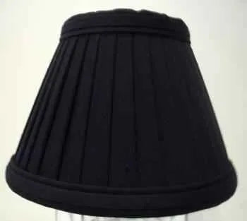 Empire Black Pleat Silk Chandelier - Adrianas Specialty Lamp Shades