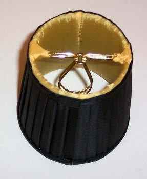 Exquisite Black Silk Pleated Chandelier Shades - Adrianas Specialty Lamp Shades