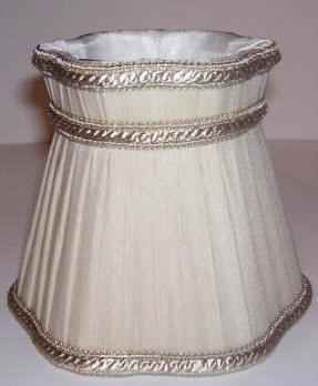 Gallery Top Side Pleat Silk Clip-On Chandelier Shade - Adrianas Specialty Lamp Shades