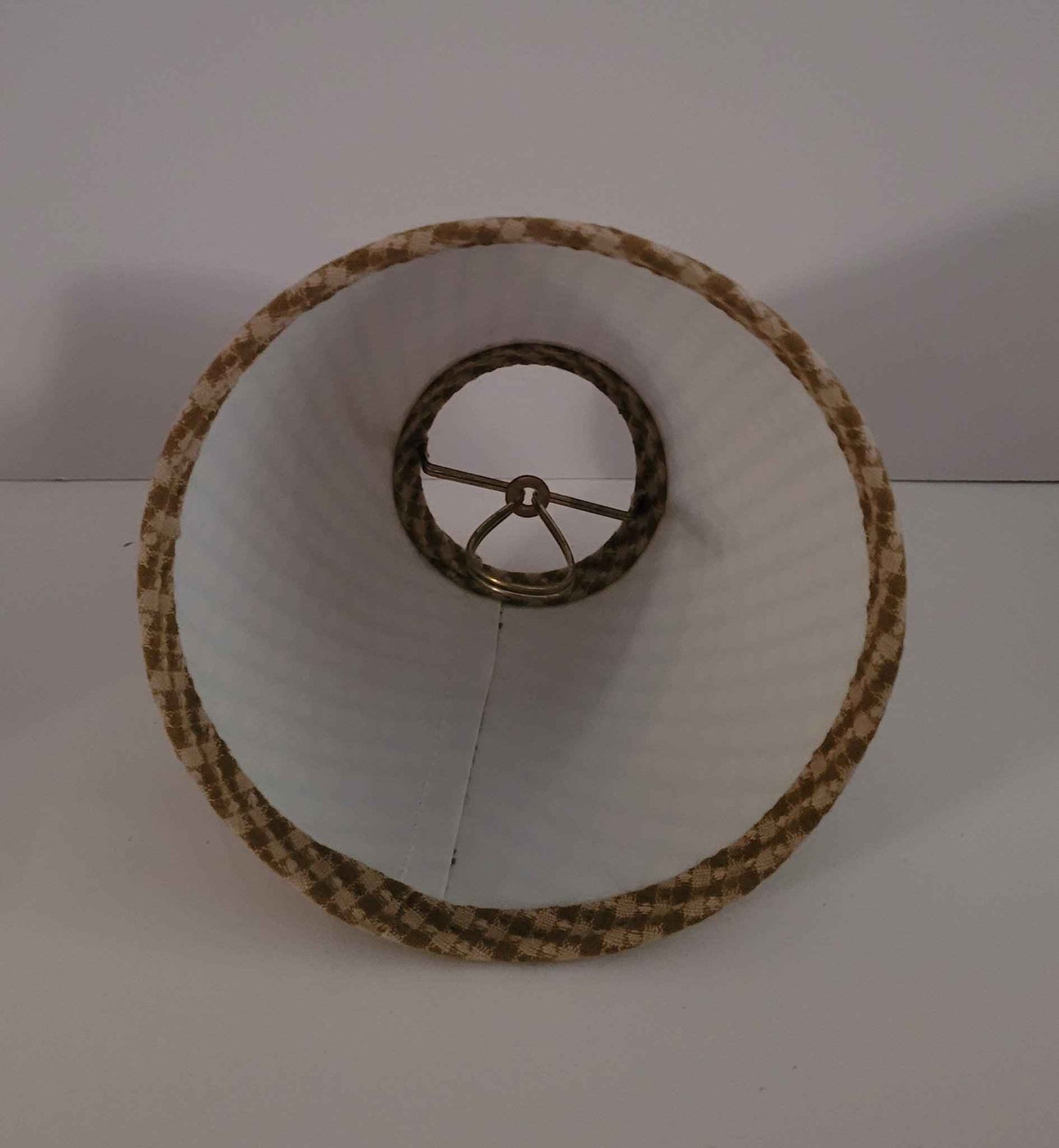 Gold Check Hard Back Chandelier - Adrianas Specialty Lamp Shades