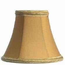 Gold Matte Silk Chandelier with Braided Trim - Adrianas Specialty Lamp Shades