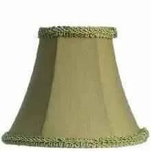 Green Silk Chandelier with White Sateen Lining - Adrianas Specialty Lamp Shades
