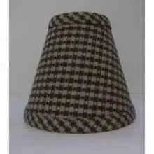Grey Check Chandelier Shade - Adrianas Specialty Lamp Shades