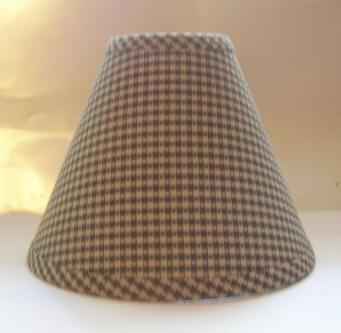 Grey Checked Standard Bulb Clip On Shade - Adrianas Specialty Lamp Shades