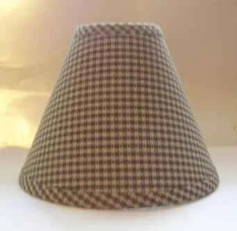 Grey Checked Standard Bulb Clip On Shade - Adrianas Specialty Lamp Shades