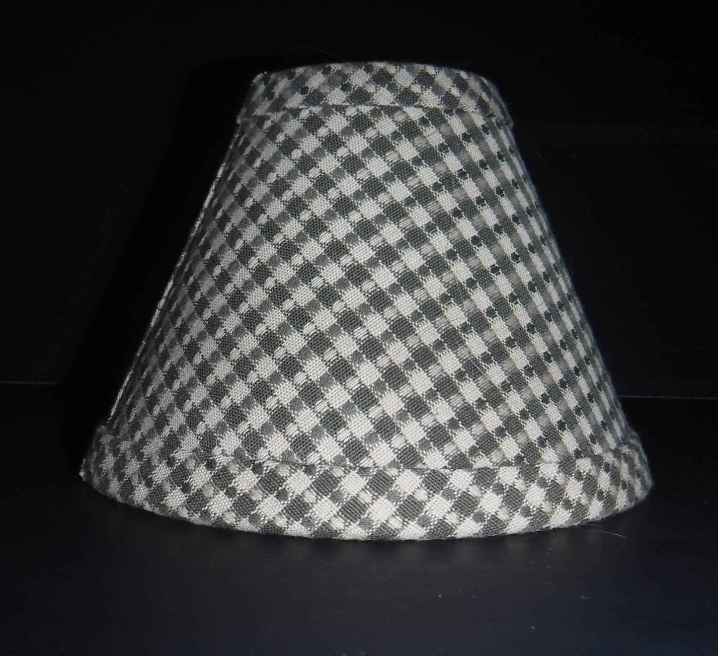 Grey Checkered Plaid Chandelier Shade - Adrianas Specialty Lamp Shades