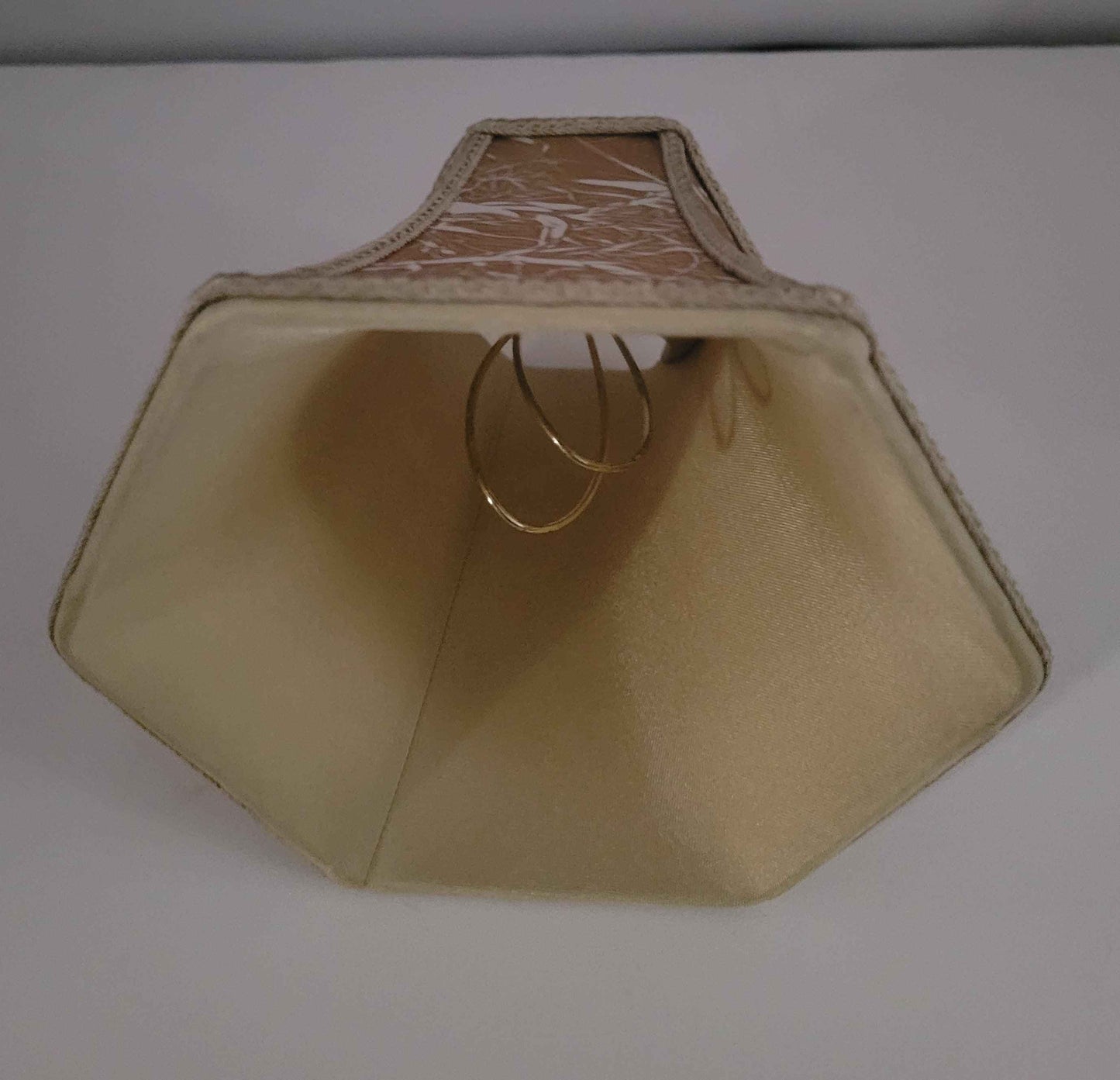 Hexagon Bamboo Print Silk Chandelier Lamp Shade - Adrianas Specialty Lamp Shades