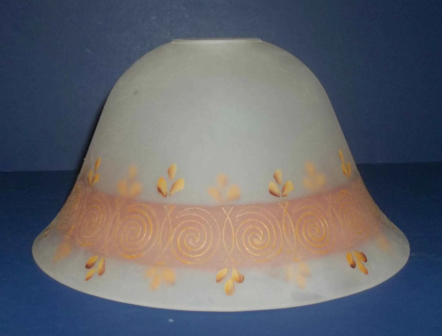 K16907 Reverse Hand Painted Gold Floor Lamp Shade - Adrianas Specialty Lamp Shades