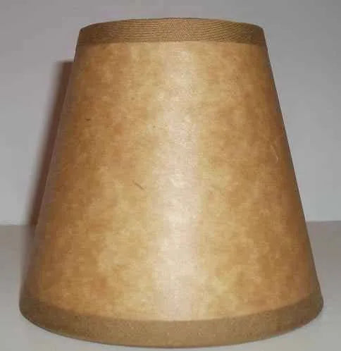 Kraft Paper Clip-On Chandelier Shade - Adrianas Specialty Lamp Shades