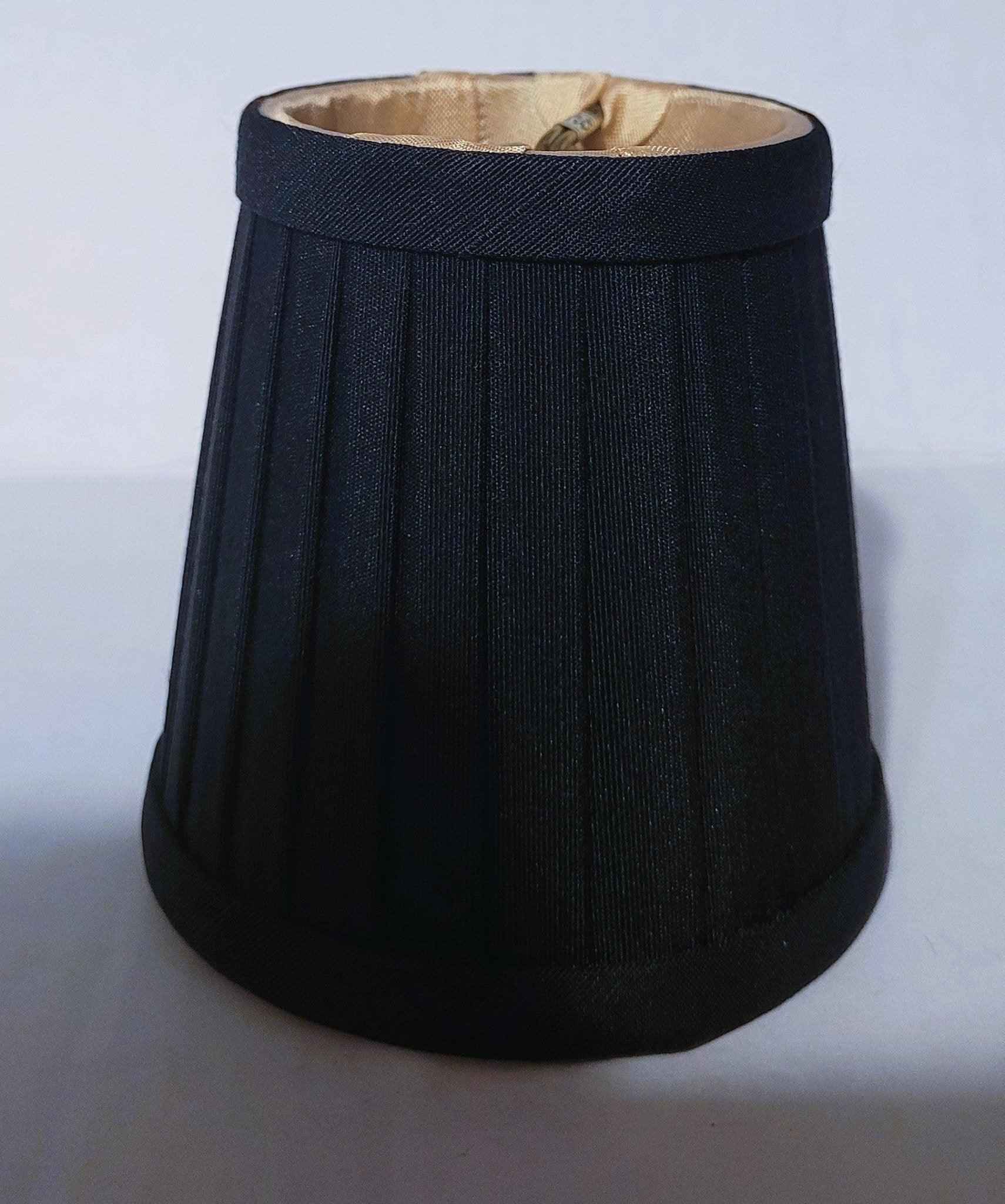 Mini Black Pleat Chandelier Lamp Shades - Adrianas Specialty Lamp Shades