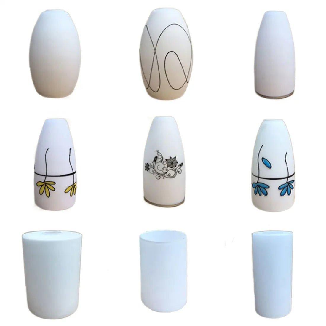 Opening 1 1/2 in Fitter White Glass Shade Replacement pendant lamp shades Adrianas Specialty Lamp Shades