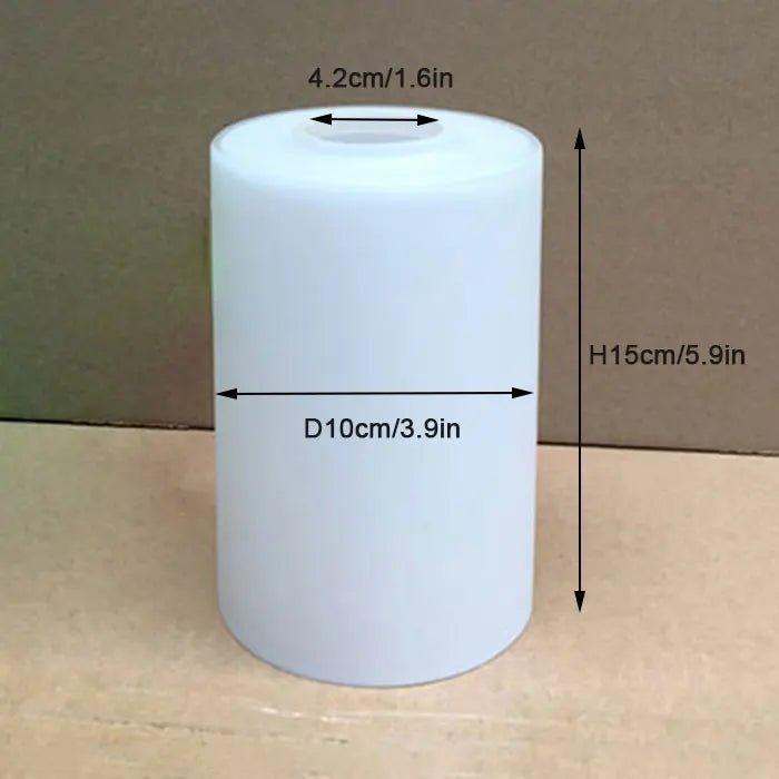 Opening 1 1/2 in Fitter White Glass Shade Replacement pendant lamp shades Adrianas Specialty Lamp Shades Cylinder Diameter 4 inches x Height 6 inches