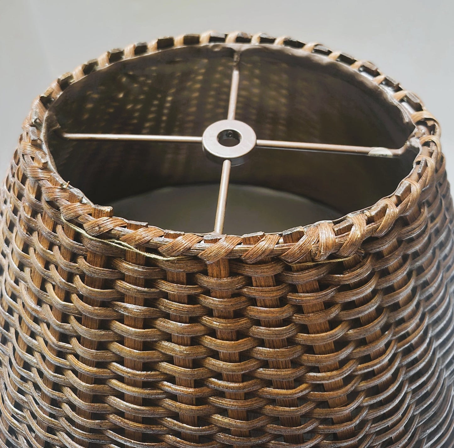Oval Dark Brown Wicker Lamp Shade - 34448 - Adrianas Specialty Lamp Shades
