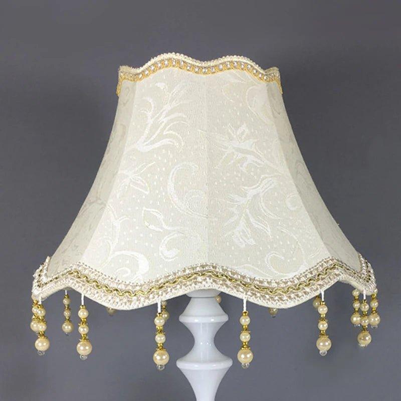 Pearl Tassel Table Lamp Shade Cloth Fringe Beads - Specialty Shades