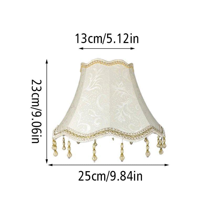 Pearl Tassel Table Lamp Shade Cloth Fringe Beads - Specialty Shades