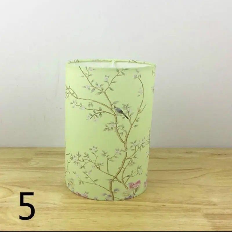 Retro Floral Bird Lamp Shade Small Lampshade Table Ceiling Light Cover Creative Bar Restaurant Bedroom Home Decor oriental lamp shades Adrianas Specialty Lamp Shades A5 Chandelier Cover