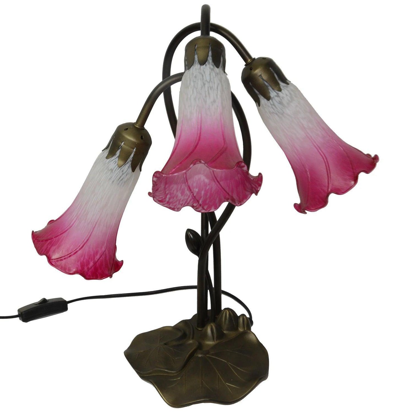 Rosy Color Pond Lily Lamp Shade Glass Lampshade - Specialty Shades