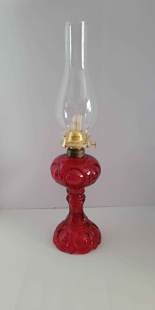 Ruby Red Bullseye Oil lamp - Adrianas Specialty Lamp Shades