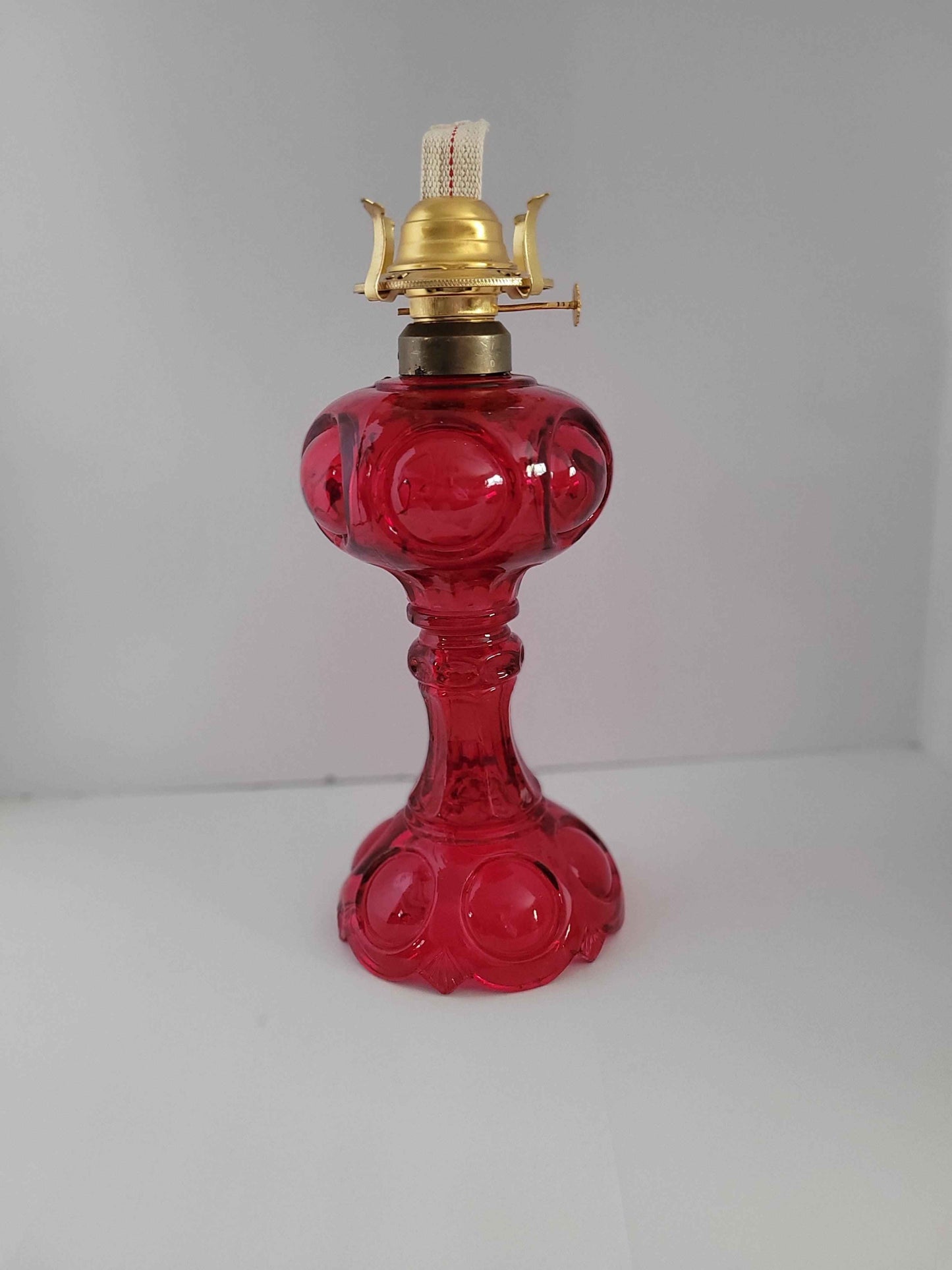 Ruby Red Bullseye Oil lamp - Adrianas Specialty Lamp Shades
