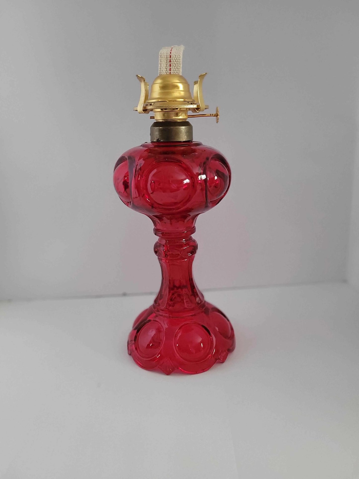 Ruby Red Bullseye Oil lamp - Adrianas Specialty Lamp Shades