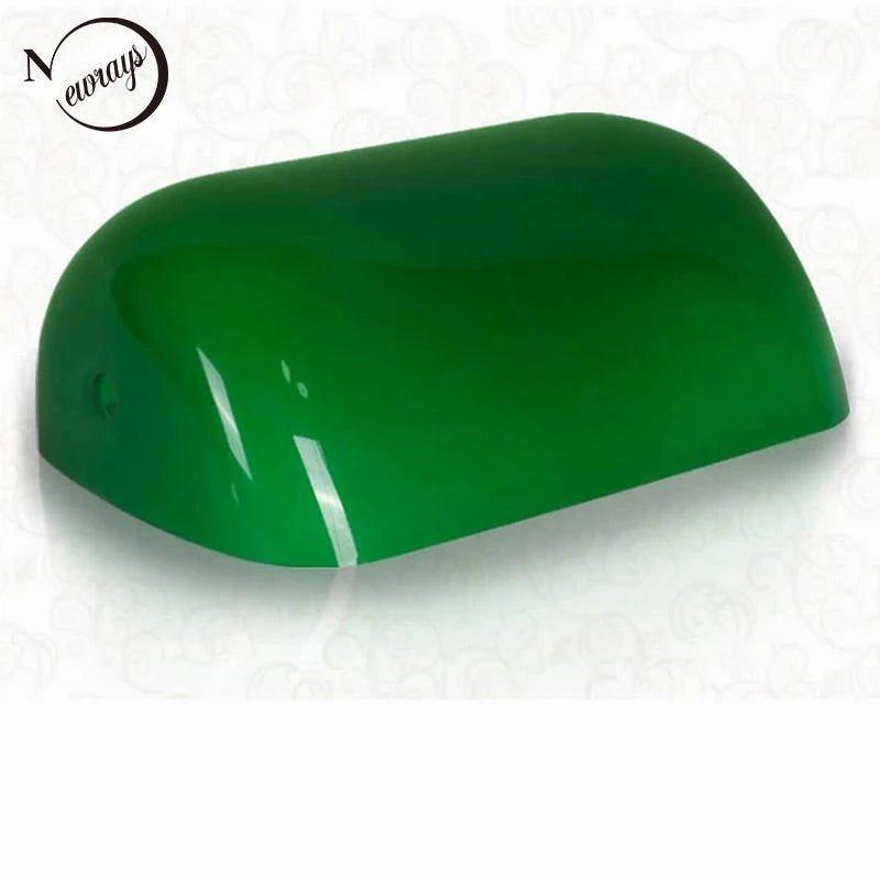 T9007-DZ - Green/Blue/Amber/White color GLASS BANKER LAMP COVER - Specialty Shades