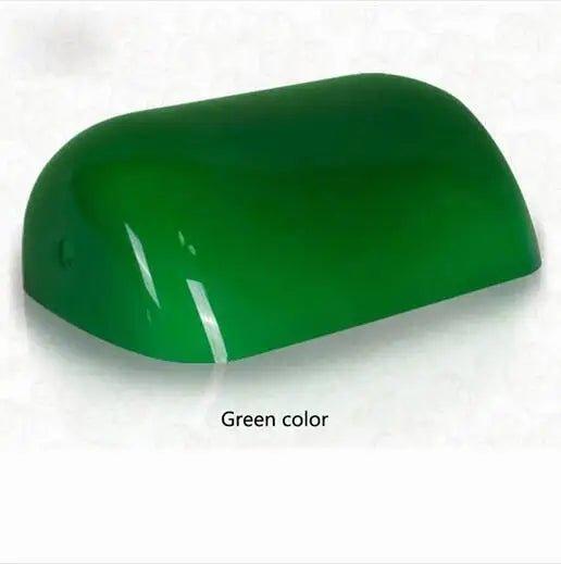 T9007-DZ - Green/Blue/Amber/White color GLASS BANKER LAMP COVER - Specialty Shades