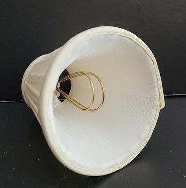 White Sateen Mini Chandelier Clip - Adrianas Specialty Lamp Shades