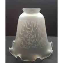 35392 Frosted Floral Pendant Shades - Adrianas Specialty Lamp Shades