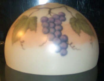 65114 Reverse Hand Painted Grape Motif Dome Shade - Adrianas Specialty Lamp Shades