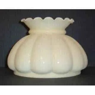 B00302 7 Inch Crimp Top Cream Mellon Lamp Shades - Adrianas Specialty Lamp Shades