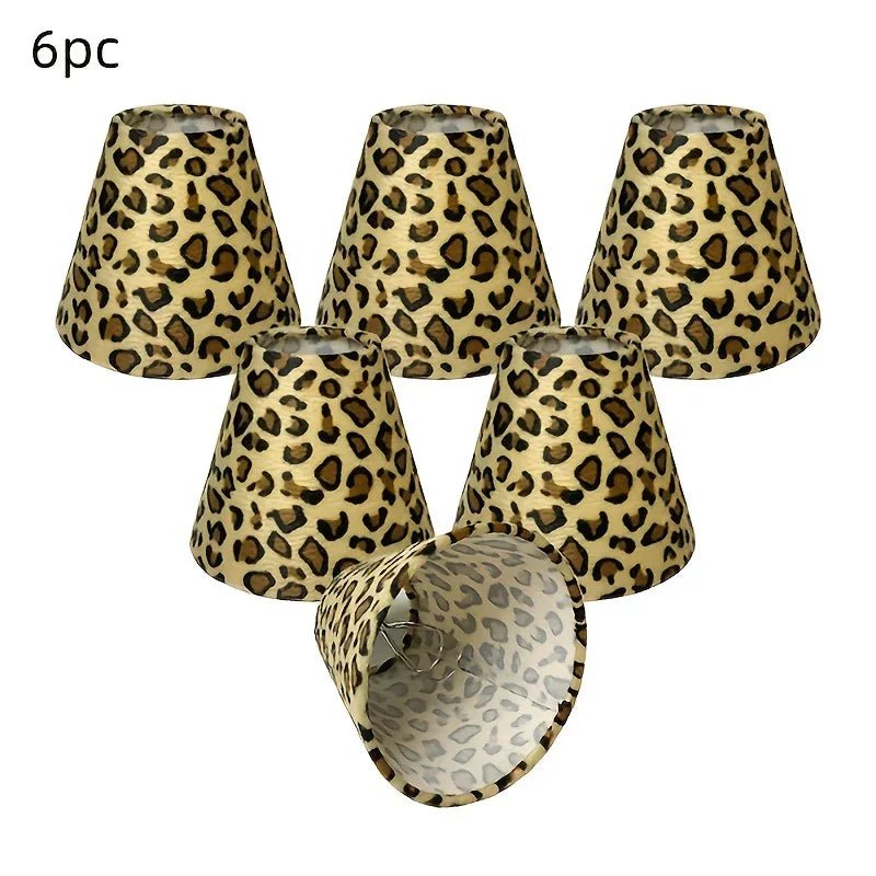 3/6pcs Leopard Print Clip-On Lampshade