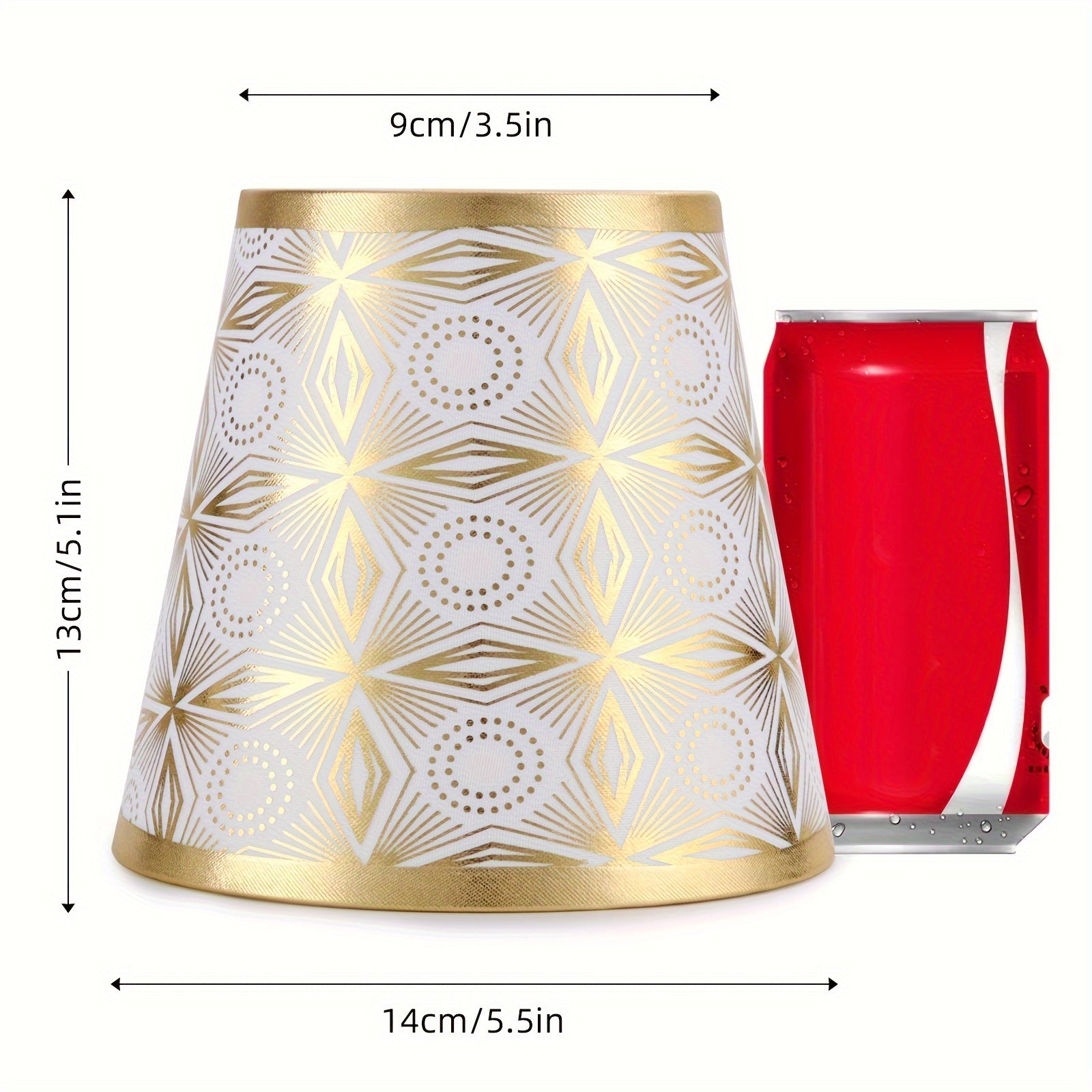 6pcs Rustic Golden Bell-Shaped Clip-on Lampshades - Adrianas Specialty Lamp Shades