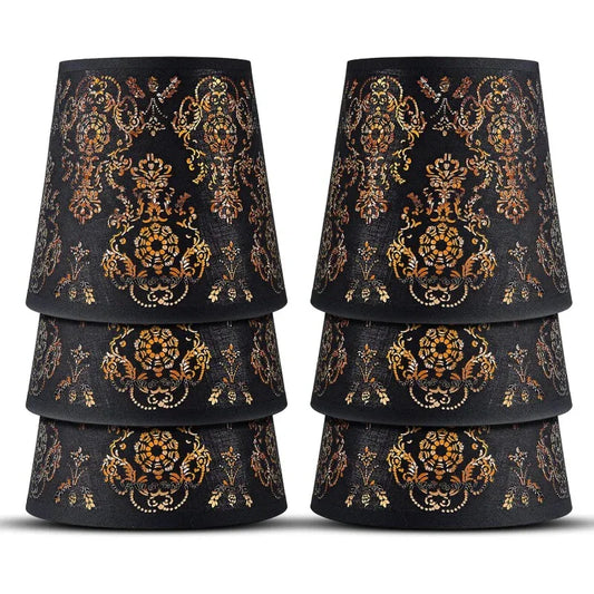 Set of 6 Chandelier Mini Lamp Shades Clip-On for drop