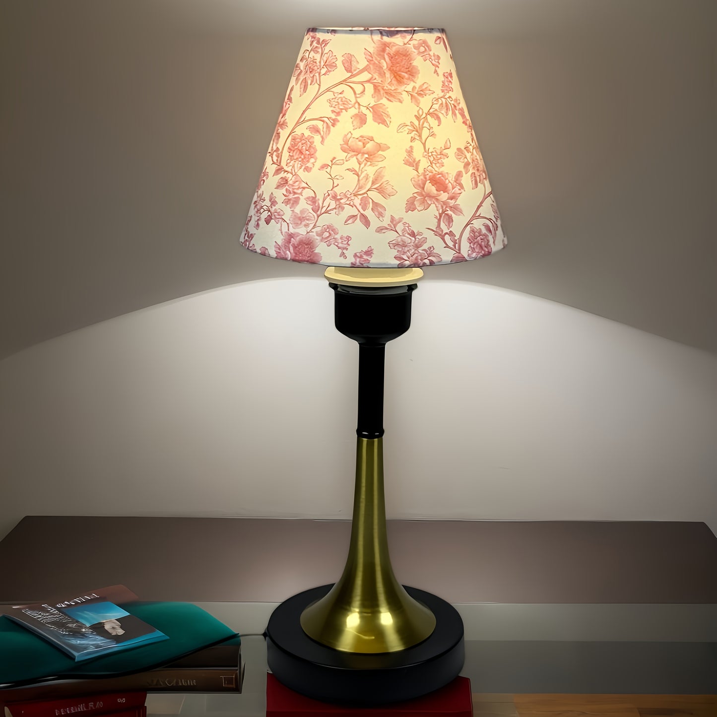 3/6pcs Pink & White Floral Empire Chandelier Shades