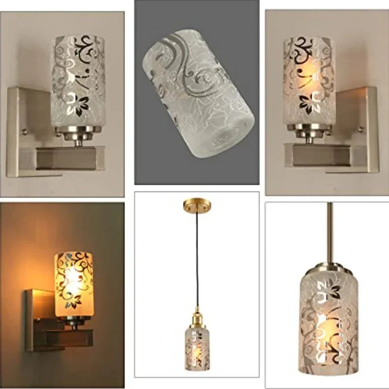 2-Pack Elegant Floral Lamp Shades -