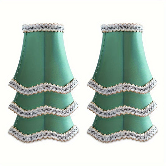 6 Pieces Modern European Style Chandelier Bell Lamp Shades, Clip-On - Adrianas Specialty Lamp Shades