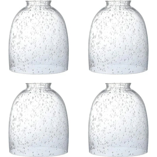 Pack Clear Seeded Glass Replacement Shades for Ceiling Fan Light Fixtures Pendant Lighting Chandelier Vanity Light Kitchen Island Light 2 1 8 Fitter 5 47 High 4 76 Diameter